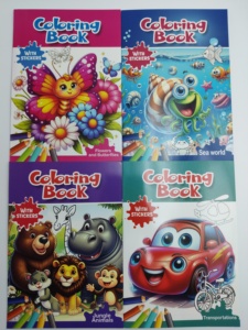 <span class=keywords><strong>Libro</strong></span> de Colorear Creativo y Personalizable para Niños con Pegatinas - Temas de Animales, Plantas y Vehículos - Product Image 3