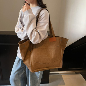 <span class=keywords><strong>Sac</strong></span> à bandoulière pour <span class=keywords><strong>femme</strong></span> en toile denim style coréen, doublure en nylon de luxe, léger, design multi-poches pour l'été et la plage, motif lettre - Product Image 3