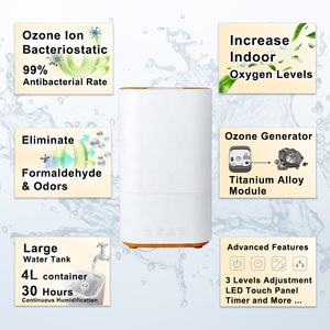 Yepyeni 2-in-1 ozon jeneratörü hava temizleyici ev büyük oturma odası yatak kokuları eleme nemlendirici - Product Image 4