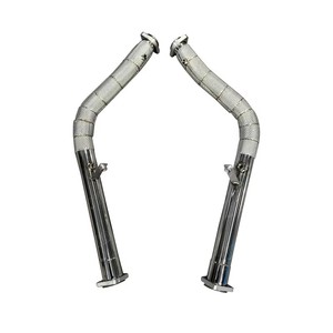 JTLD High Performance 304 Stainless Steel Heat Shield Exhaust Downpipe for 2013-2018 Mercedes Benz G63 <strong>G63S</strong> AMG W463 - Product Image 1