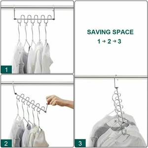 <span class=keywords><strong>Cintre</strong></span> magique pliant multifonctionnel en acier inoxydable de livraison directe paisible pour Ebay Shopify <span class=keywords><strong>Amazon</strong></span> Woo Commerce - Product Image 5