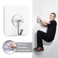 Crochets muraux transparents au design intelligent, adhésifs sans trace, pour la cuisine, la salle de bain, la maison, le bureau, rangement et organisation