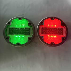 एल्यूमीनियम 150 मिमी सोलर रोड स्टड में 6 सफेद ढक्कन के साथ एलईडी लाइट कैट आंखों की रोशनी में 6 सफेद लिड्स - Product Image 3