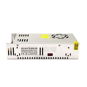 เวลิก้า เอส-500-48 48V 500W 10.4A แหล่งจ่ายไฟแบบเอาต์พุตเดี่ยวสำหรับการตรวจสอบการควบคุมการเข้าถึงเครื่องสเต็ปเปอร์ - Product Image 1