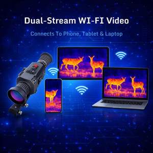 Lunette thermique hybride WOLF 3B à clipser 384x288 (50Hz) avec télémètre, vision nocturne infrarouge <span class=keywords><strong>3</strong></span>-en-<span class=keywords><strong>1</strong></span> pour la chasse en extérieur - Product Image 4
