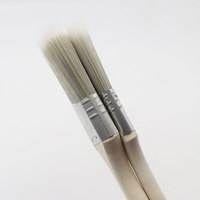 Nouveauté 2024 : Pinceaux de peinture industriels DIY OEM/ODM à manche en bois et poils synthétiques pour peinture murale et polissage