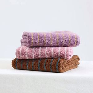 Serviette rayée en coton hautement absorbante pour la maison, chiffon de nettoyage doux et respirant, serviette de bain luxueuse - Product Image 2