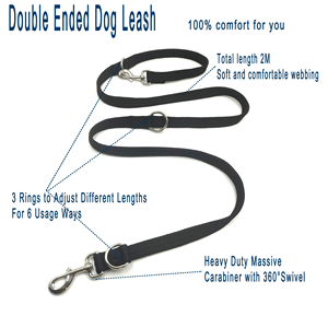 Laisse pour chien en nylon multifonctionnelle réglable de qualité supérieure pour chiens de taille moyenne et grande - Product Image 3