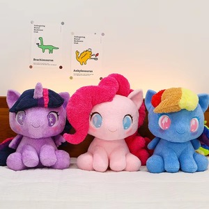 Nouveau produit en gros : Peluches de poneys colorés et adorables, cadeaux d'anniversaire, prix pour jeux de griffes, coussin réconfortant, poupée licorne pour fêtes - Product Image 1