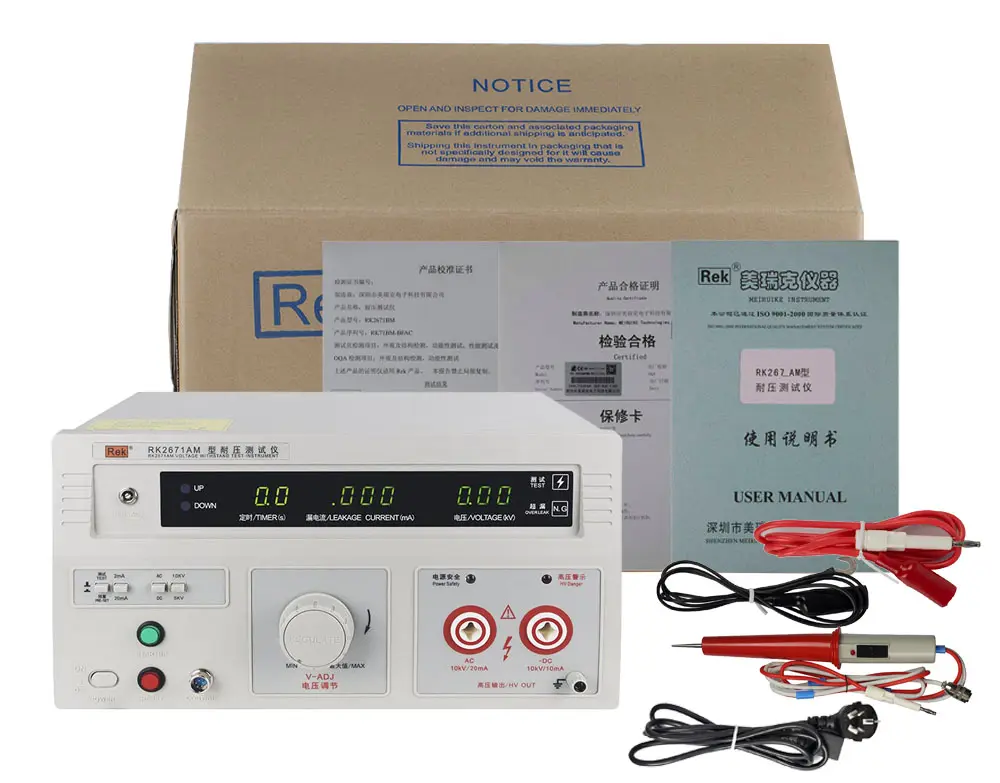 RK2671AM Ac/dc ทนต่อแรงดันไฟฟ้าทดสอบประสิทธิภาพ HiPot ทดสอบกับ REK