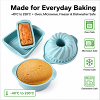 Moules à gâteau en silicone de qualité alimentaire personnalisés, 6 pièces, moules à pâtisserie OEM ODM pour muffins, pain, cupcakes, compatibles four et lave-vaisselle