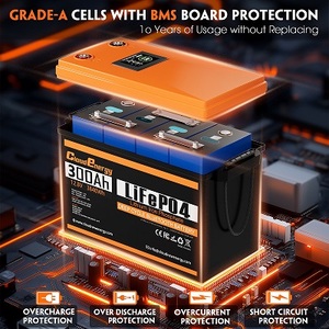 Paquete de Baterías Cloudenergy de 12V 300Ah 3840Wh, Energía de Respaldo con Más de 6000 Ciclos, BMS de 200A para Aplicaciones de Iones de Litio CL12V-300B Cloude - Product Image 2