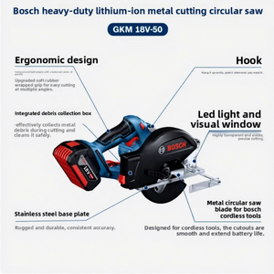 <span class=keywords><strong>Scie</strong></span> <span class=keywords><strong>circulaire</strong></span> industrielle GKM 18V-50 à batterie lithium, moteur <span class=keywords><strong>sans</strong></span> balais, lame de 136 mm, 4250 tr/min, 50 mm – Vente en gros pour agents généraux - Product Image 3