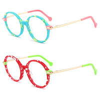 Lunettes de vue rondes en acétate pour enfants à la mode Lunettes à monture pour enfants Lunettes optiques pour garçons et filles