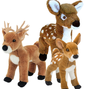 Peluche Realistico di <span class=keywords><strong>Cervo</strong></span> Sika, Giocattolo di Renna Maculata per Souvenir dello Zoo, Decorazione Casa, Regali per Bambini, Vendita all'Ingrosso - Product Image 1