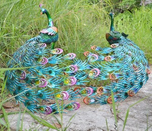 กลางแจ้งโลหะนกยูงตกแต่งสวนเครื่องประดับสัตว์ - Product Image 5