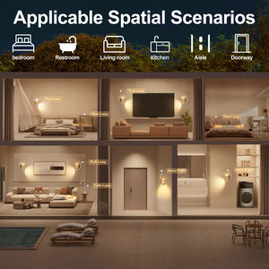 Lampada da Parete Wireless con Sensore di Movimento, Magnetica, Fai-da-Te, Regolabile, Ricaricabile USB, Luce Notturna Touch, LED per Camera da Letto e Casa - Product Image 6