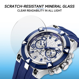 Reloj de Hombre en Oferta, Nuevo Reloj Deportivo de Silicona Multifunción con Calendario, Resistente al Agua, de Cuarzo, Luminoso y Cronógrafo - Product Image 6