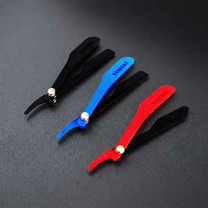 Rasoir turc à lame unique en acier inoxydable, manche en plastique ABS, rouge, bleu, noir, coloré, rasoir jetable pour hommes, marque ASAP - Product Image 2