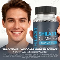 Gummies de Shilajit Marque Privée Amaz pour Hommes et Femmes – Gummies d'Or au Shilajit Riches en Ashwagandha et Gokshura, 100% Naturels, 60 Gummies