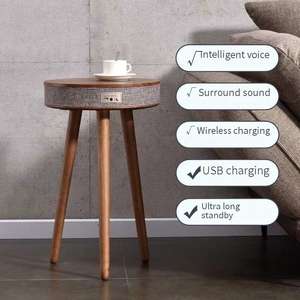 <span class=keywords><strong>Table</strong></span> basse en bois pas chère, <span class=keywords><strong>table</strong></span> <span class=keywords><strong>de</strong></span> chevet ronde intelligente, petite <span class=keywords><strong>table</strong></span> intelligente avec haut-parleur - Product Image 2