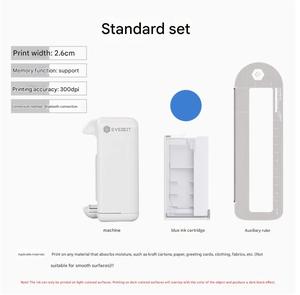 Impresora de inyección de tinta portátil EVEBOT PrintPods Mini para imprimir códigos QR, logotipos, fechas, regalos DIY y promociones para ropa y calzado. - Product Image 6