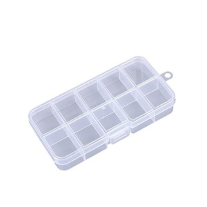 Transparent PP Plastic Storage Box 10 Compartments Rectangle Jewelry Beaded Items Fishing Gear Accessories Organizing Container - Product Image 4