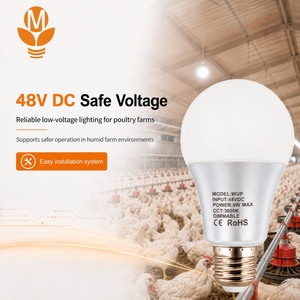 Illuminazione per Allevamenti di Polli 5W 48V DC IP67 Impermeabile, Luce LED per Pollame con Luminosità Regolabile per Case di Polli da Carne, Ovaiole e Allevamenti - Product Image 1