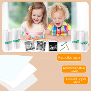 25 adet çift katmanlı Mini termal yazıcı etiket rulo yapıştırıcı yazdırılabilir kağıt notlar dergiler ve el sanatları için 5.7x2.5cm - Product Image 5