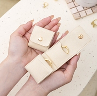 Haoxuan Mini Leder-Schmuckaufbewahrungstasche - Tragbares Umweltfreundliches Rechteckiges Design für Neujahr & Osterreisen
