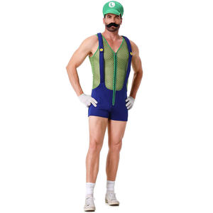 <span class=keywords><strong>Mario</strong></span> Cosplay Costume pour adulte Halloween Party Super Mary Perform Sets Hat Clothes Pants pour hommes - Product Image 2