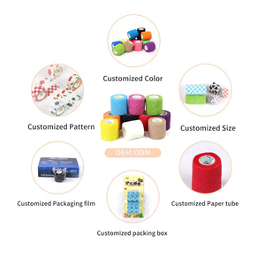 Cinta de Recuperación Deportiva Profesional OEM de 5CM, la Más Vendida, Cohesiva, No Tejida, Autoadhesiva, Transpirable y Elástica - Product Image 4