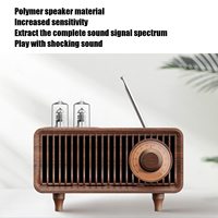 Radio Retro 5.1 con Altavoz, Carcasa de Plástico, LED RGB, Estéreo FM Vintage, Compatible con USB/TF/AUX, para Reproductor de Cine en Casa