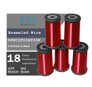 44awg Polyamide Compound Polyester Enameled Round Aluminum Wire Copper Wire Red For Motor Transformer