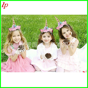 Diadema de unicornio rosa ajustable para fiesta de cumpleaños, accesorio para la cabeza de princesa LPP4338 - Product Image 4