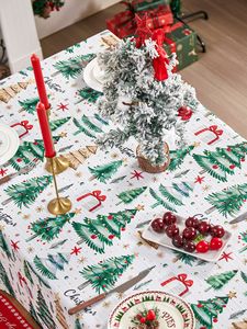 <span class=keywords><strong>Nappe</strong></span> de Noël en polyester faite à la main avec motif flocon de neige, imprimée pour le Nouvel An, idéale pour les fêtes à domicile - Product Image 4