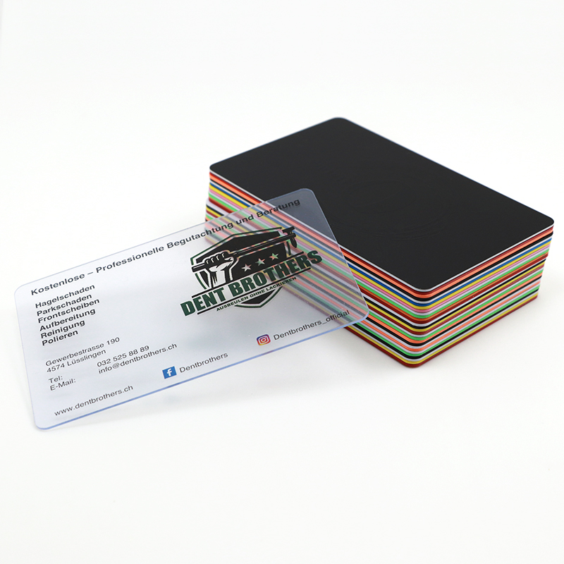Customized Transparent Plastic Printing Business Name Cards