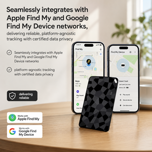Localizador GPS Inteligente <span class=keywords><strong>de</strong></span> Doble Sistema para <span class=keywords><strong>Apple</strong></span> Find My y Google Find My Device, Localizador <span class=keywords><strong>de</strong></span> Cartera Ultrafino Antipérdida - Product Image 1