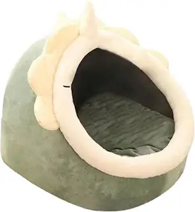 Cat Bed Cozy Cave Soft Textile Cotton Cute Pet House Washable Removable For Cats And Small Dogs 4 Seasons Warm Pet Bed