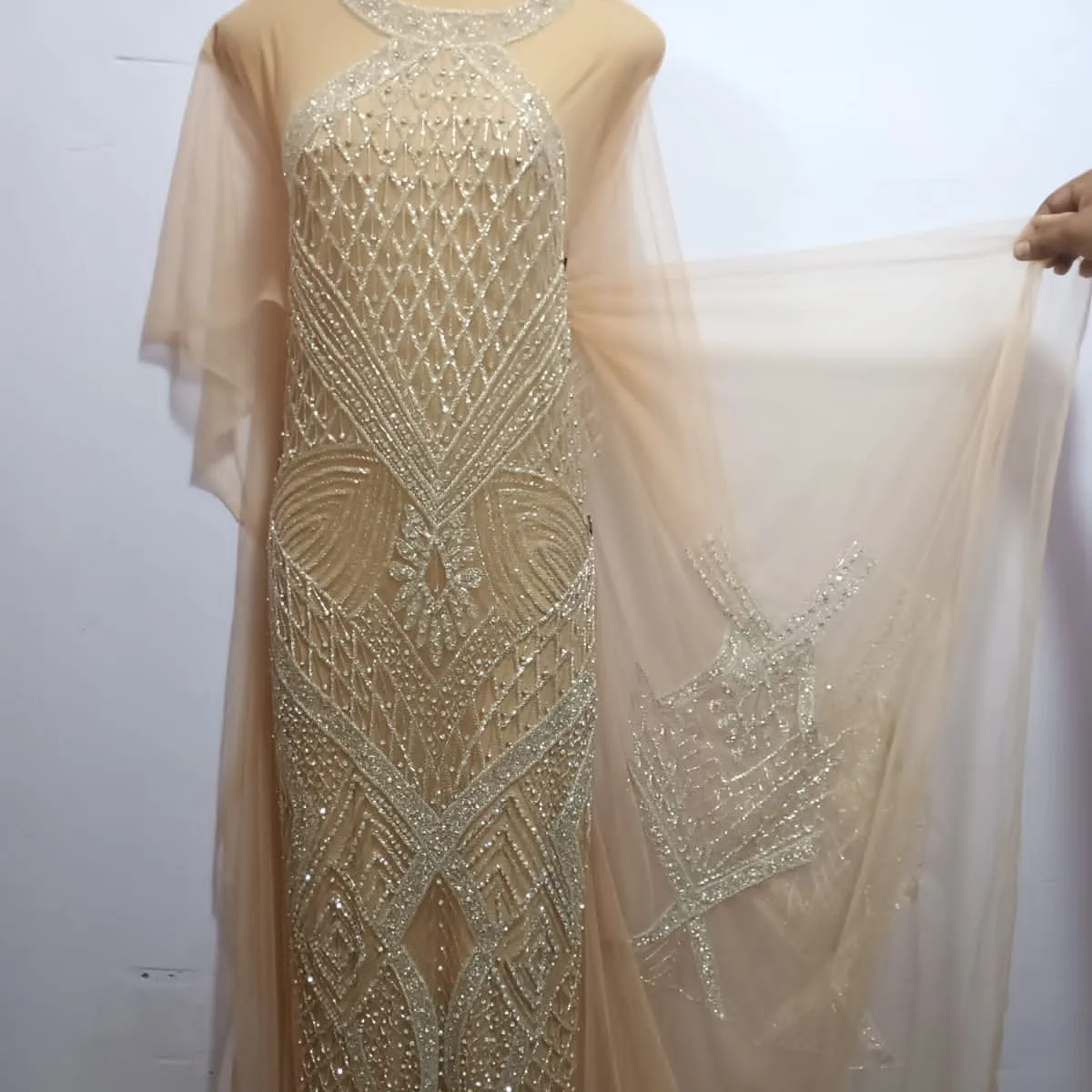 Vestido de boda bordado a mano para mujer, elegante, 2022