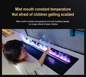 <span class=keywords><strong>Humidificateur</strong></span> mural 3D <span class=keywords><strong>en</strong></span> acier inoxydable avec fonction <span class=keywords><strong>de</strong></span> minuterie et effet <span class=keywords><strong>de</strong></span> cheminée à vapeur - Product Image 4