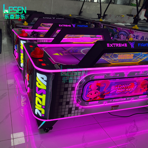 Machine de jeu d'arcade d'intérieur à monnayeur pour enfants, avec fonction de <span class=keywords><strong>musique</strong></span> et de double réaction, jeu de sport 2 joueurs, Table de hockey sur air Stick Star - Product Image 6