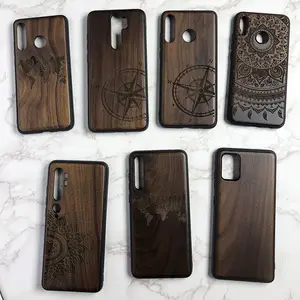 Excellent Quality America Walnut Wood Cases Mobile Phone Wooden Cover Shell For Samsung S20 PLUS Note 20 A71