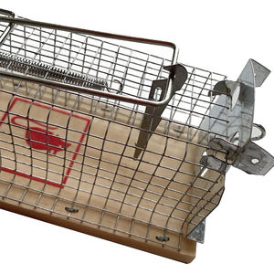 Petit piège de chasse réutilisable pour animaux humains, Base en bois, treillis métallique, souris, Rat, Cage - Product Image 4