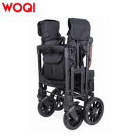 WOQI Chariot de rangement pliable portable pour poussette Chariot de camping et de shopping en plein air
