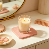 Sous-verres carrés en feutre de fibres chimiques écologiques, modernes, absorbants, anti-chaleur, anti-rayures, à motifs personnalisés colorés, pour camping et cabane