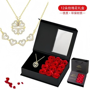 Collana con Scatola di Rose in Offerta, <span class=keywords><strong>Regalo</strong></span> per San Valentino, Festa della Mamma, Natale, <span class=keywords><strong>Anniversario</strong></span>, Compleanno, Idea <span class=keywords><strong>Regalo</strong></span> per la <span class=keywords><strong>Fidanzata</strong></span> - Product Image 3