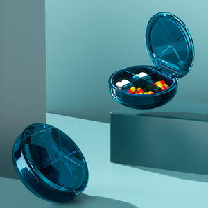 Wholesale Portable Plastic Pill Box Dispenser Travel Organizer with Separate Medications <b>Storage</b> <b>Boxes</b> - Product Image 2