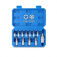 Jeu de douilles Torx 12 pièces comprenant des embouts Torx T30, T40 et T50, des douilles à entraînement 3/8 pouces et un tournevis, kit d'outils de réparation automobile