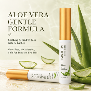 Adhesivo para Pestañas de 24 Horas de Duración, Resistente al Agua, Acabado Transparente Invisible, Suave con Aloe Vera, Hipoalergénico, Sin Látex, para Ojos Sensibles - Product Image 6
